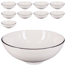 大同磁器 單色飯碗10入組 - 簡約設計，優質磁器，家庭聚餐首選, 單色, 10個
