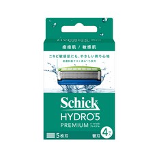 Schick 舒適牌 水次元5 Premium 敏感肌用 刀片 替刃 4入, 4片, 1組