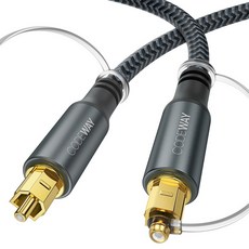 CODEWAY Toslink SPDIF 數位光纖音源線 2m 灰色, 單一商品, 1條