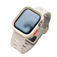 NUART Apple Watch 相容矽膠 TPU 保護殼錶帶套裝, 星光, 1組
