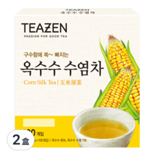 TEAZEN 茶禪 玉米鬚茶 100包, 高品質玉米鬚, 無咖啡因, 冷熱皆可沖泡, 1.5g, 2盒