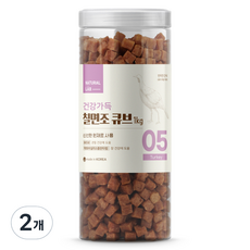 네츄럴랩 강아지 건강가득 칠면조 큐브 간식, 1kg, 2개