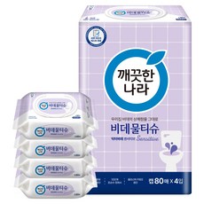 KleanNara 可綠納樂 濕紙巾清淨柔膚濕紙巾 蓋型, 55g, 80張, 4包