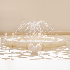 aguard 兒童款Bebe Bibi戲水游泳池噴水墊, 象牙白