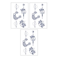 草本 半永久防水紋身刺青貼紙, UH-004-105x60mm, 3張