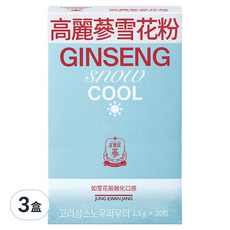 正官庄 高麗蔘雪花粉 水蜜桃風味 20條, 30g, 3盒
