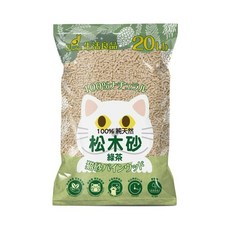 Catfeet 崩解型天然松木砂 綠茶配方 20lb, 綠茶, 1袋