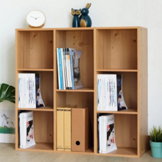 EASYHOME 加厚八隔直橫兩用收納櫃, 北歐原木色, 89.1 x 29.5 x 89.8cm