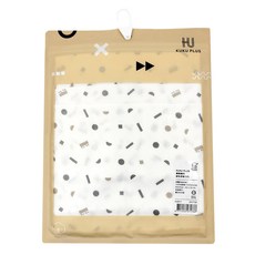 KU.KU Duckbill 酷咕鴨 KUKU PLUS 極簡幾何紗布手帕 3入, 100%純棉, 30 x 30 cm, 1包