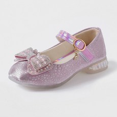 ChakanShoes 女童款閃亮蝴蝶結魔鬼氈瑪麗珍平底鞋 PMFBR3g515