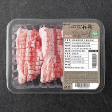 파머스팩 한돈 듀록 무항생제 칼집 삼겹살 에어프라이어용 (냉장), 500g, 1개