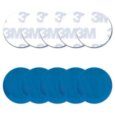 DWINTECH背面黏貼磁吸式鋼製圓形鐵板 25mm, 10個, 銀