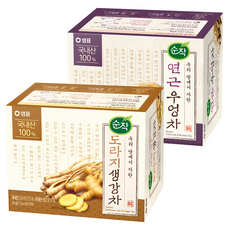 순작 도라지 생강차 0.7g x 40p + 순작 연근우엉차 0.8g x 40p, 1세트