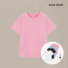 베이직하우스 여성용 프리미엄코튼 기본핏 반팔 티셔츠 LATS0201(4컬러)