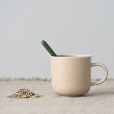 보울보울 국산 레트로라인 머그 320ml, 카라멜베이지, 1개