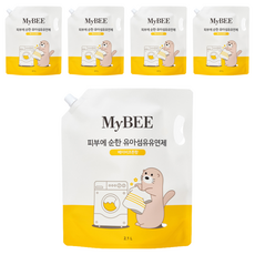 마이비 피부에순한 유아 섬유유연제 베이비코튼향 리필, 2.1L, 5개 2100ml, 5개