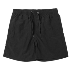 CARET 男女通用黑色舒適平織短褲, XL, 黑色