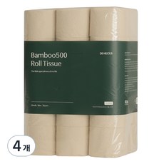 디어커스 뱀부500 천연펄프 3겹 고급롤화장지, 30m, 30개입, 4개