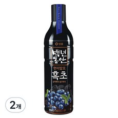 샘표 백년동안 현미발효 흑초 블랙블루베리, 900ml, 2개