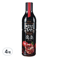 샘표 백년동안 현미발효 흑초 산수유 석류, 900ml, 4개
