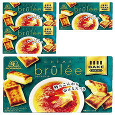 MORINAGA 森永 BAKE烤焦糖布丁, 經典法式甜點風味, 外層薄脆焦糖, 內層濃郁卡士達巧克力, 37g, 4盒