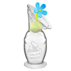 haakaa 新手媽媽實用二件組150ml 真空集乳器+小花塞 矽膠材質 輕巧便攜, 1組