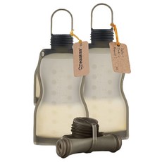 haakaa 矽膠多功能儲乳袋 2入1組 母乳儲存袋 食品級矽膠材質, 2入, 1組