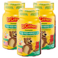 릴크리터스 이뮨 아연+비타민 C D, 150g, 3개 60정, 3개