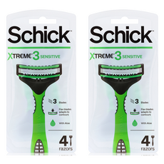 Schick 舒適牌 Extreme 3 便攜式刮鬍刀(4件裝), 4入, 2個