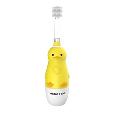 MEGA TEN 幼童電動牙刷, 可愛鴨子造型 360度全方位刷頭, 鴨子, 1支