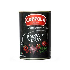 COPPOLA 柯波拉 天然無鹽蘿勒切丁蕃茄基底醬, 400公克, 義大利原產, 無麩質, 植物五辛素可食, 400g, 1罐