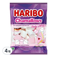 하리보 샤말로우 하리보 샤말로우 핑크앤화이트 마시멜로우 150g 4개