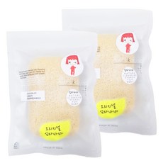 MamaBaBa 嬰兒方形蒟蒻沐浴海綿 經典款, Yellow Clay, 2入