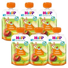 HiPP 喜寶 孩童水果泥, 蘋果香蕉口味, 100g, 6包