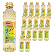 泰山 純芥花油，精選非基改，不飽和脂肪酸90%以上，100%純淨好油, 380ml, 18瓶