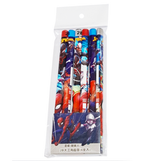 MARVEL 漫威 SPIDER-MAN 2B大三角鉛筆組, 6支入, 1組