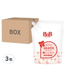 B&B 嬰兒衣物柔軟精 茉莉花味 補充包，1500ml x 3包, 1.5L