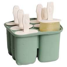 Silgarden 矽膠 6 孔冰淇淋模具, 綠色, 1個
