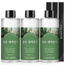 코코도르 리필액 + 리드스틱 5p, 숲속새벽공기, 200ml, 3개