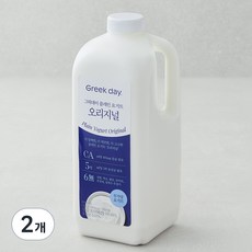 그릭데이 플레인 요거트 오리지널, 1800ml, 2개