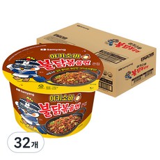 불닭볶음면 큰컵 야키소바 100g, 32개 - 불독볶음면