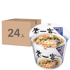 統一 來一客 鮮蝦魚板風味杯麵 63g, 24入