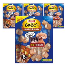 이나바 강아지 츄르비 10g, 닭가슴살&구운닭가슴살 관절건강케어 (QDS-72K), 32입