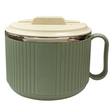 AWANA 艾薇兒 不鏽鋼泡麵碗, 綠色, 850ml, 1入