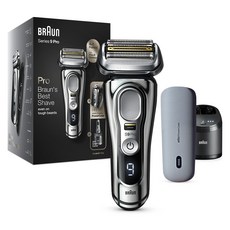 BRAUN 시리즈 9 PRO 전기면도기 + 파워케이스, 브라운 시리즈9 PRO-9476CC / 5793, 크롬