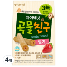 아이배냇 곡물친구, 딸기, 40g, 4개