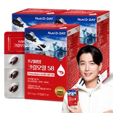 뉴트리디데이 프리미엄 크릴오일 58, 30정, 15g, 3개 30정, 3개