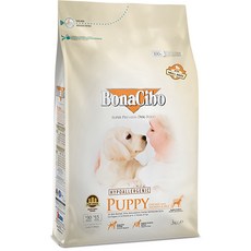 보나시보 퍼피 작은 알갱이 강아지 건식 사료, 닭, 3kg, 1개 - 보나시보사료