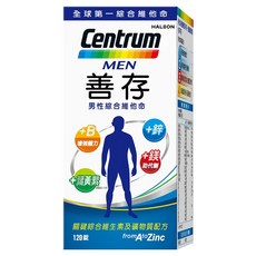 Centrum 善存 男性綜合維他命 120錠，全面綜合維生素及礦物質配方, 120顆, 1罐