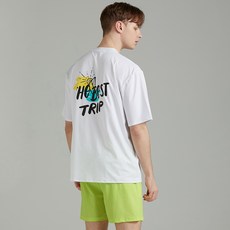 에이치머스 남성용 로잔 오버핏 상의 + 워터보드숏 하의 래쉬가드 세트
